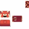 LOUNGEFLY DISNEY Turning Red Panda Cosplay Zip Around Wallet