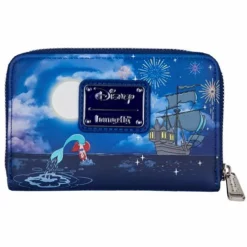 LOUNGEFLY DISNEY THE LITTLE MERMAID ARIEL FIREWORKS ZIP AROUND WALLET