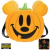LOUNGEFLY DISNEY Mickey Mouse Jack-o'-Lantern Mickey Crossbody Purse - EE Exclusive Glow In The Dark Horns