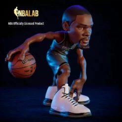 SMALL STARS 2022 SMALL-STARS NBA KEVIN DURANT NETS 12" FIGURE GREY JERSEY W/ WILSON BALL LIMITED TO 500