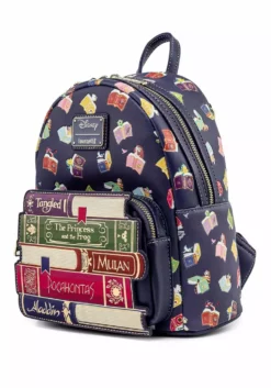 LOUNGEFLY DISNEY PRINCESS BOOKS AOP MINI BACKPACK 8 LOUNGEFLY DISNEY PRINCESS BOOKS AOP MINI BACKPACK