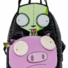 LOUNGEFLY NICKELODEON INVADER ZIM GIR & PIG MINI BACKPACK