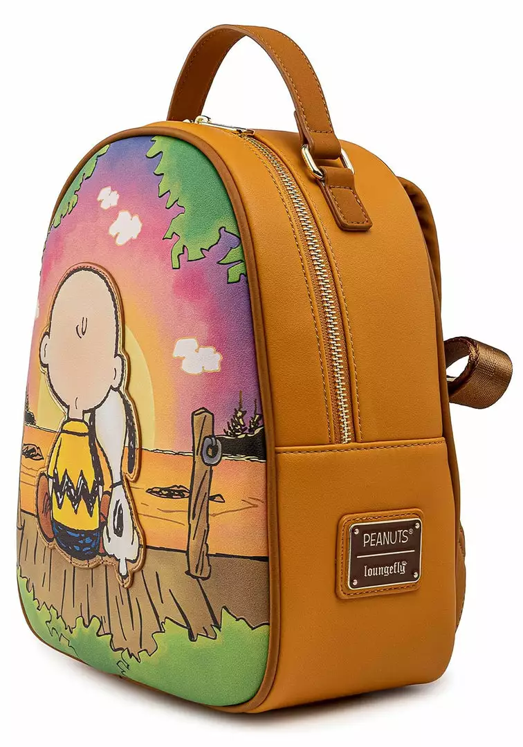LOUNGEFLY PEANUTS CHARLIE AND SNOOPY SUNSET MINI BACKPACK 4 LOUNGEFLY PEANUTS CHARLIE AND SNOOPY SUNSET MINI BACKPACK