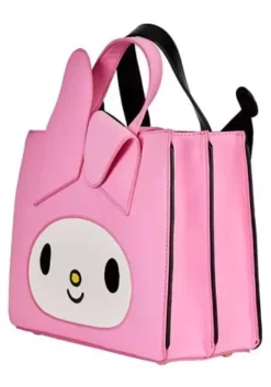 LOUNGEFLY SANRIO MY MELODY & KUROMI DOUBLE SIDED CROSS BODY BAG 8 LOUNGEFLY SANRIO MY MELODY & KUROMI DOUBLE SIDED CROSS BODY BAG