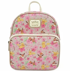 LOUNGEFLY POKEMON PIKACHU & EEVEE FLORAL CONVERITBLE MINI BACKPACK