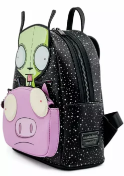 LOUNGEFLY NICKELODEON INVADER ZIM GIR & PIG MINI BACKPACK