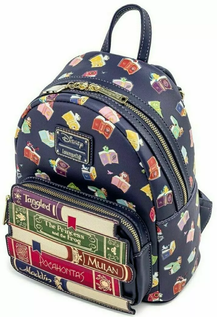 LOUNGEFLY DISNEY PRINCESS BOOKS AOP MINI BACKPACK 2 LOUNGEFLY DISNEY PRINCESS BOOKS AOP MINI BACKPACK